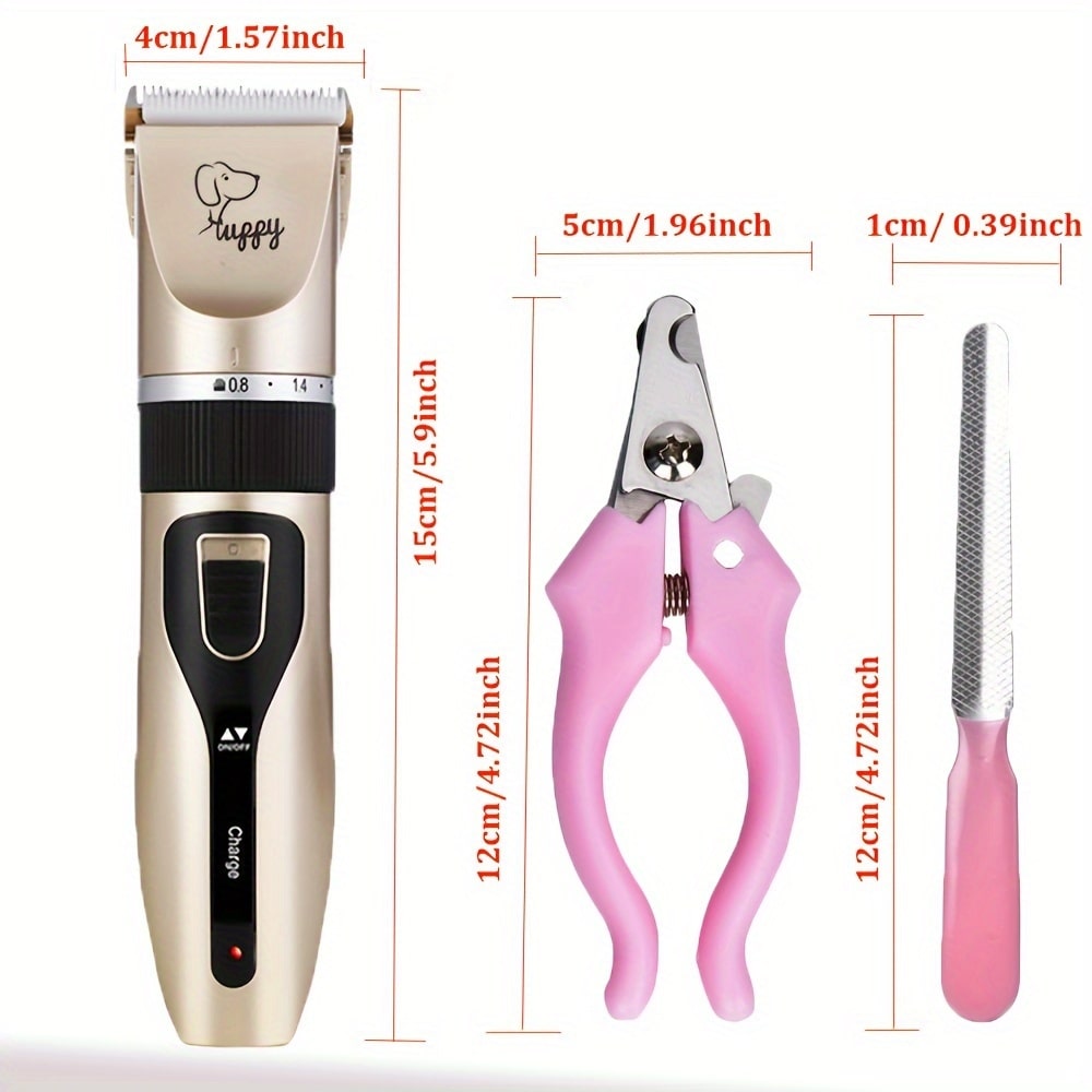 12-in-1 Premium Pet Hair Clipper Set – Precision Electric Trimmer with Gentle Cutting Technology – Perfect for Professional At-Home Grooming, Quiet Clipper for Dogs and Cats.