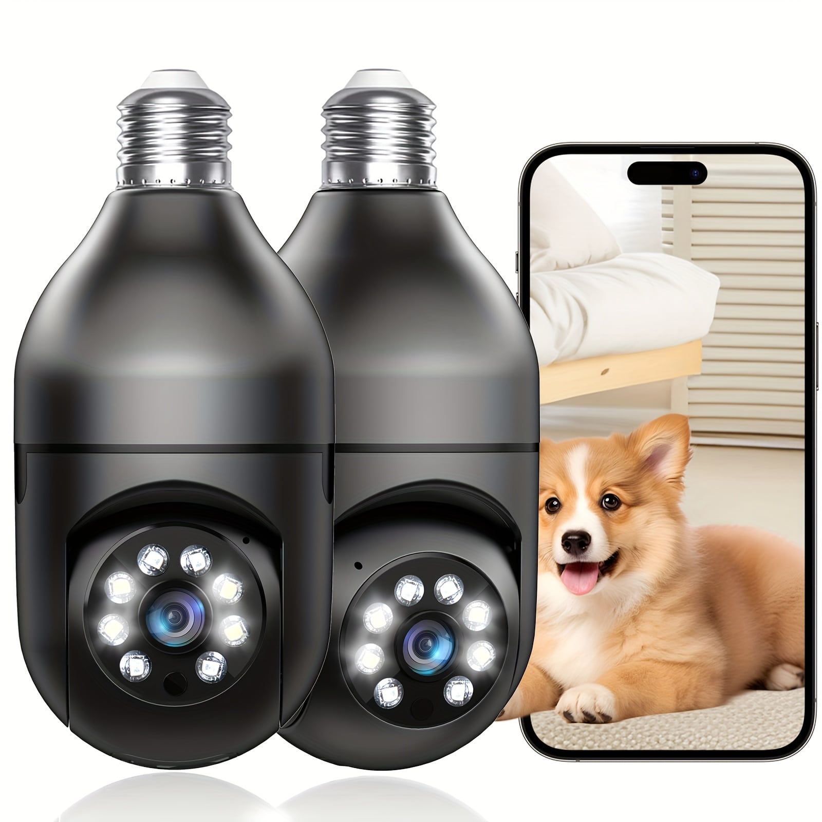 Pet Camera with Video and Audio, WiFi 5G/2.4GHz, Two-Way Talk, 360-Degree Motion Detection, Color Night Vision, Built-in Alarm, Works with Alexa.