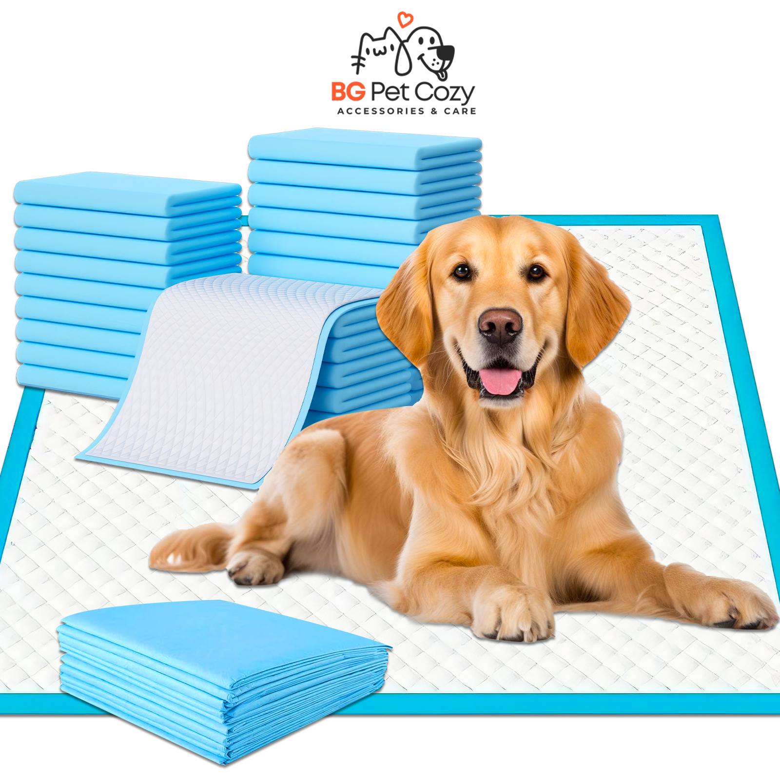 5-Layer Pee Pad - Ultra-Fast Absorption, Leak-Proof, Perfect for Training Puppies and Medium Dogs!