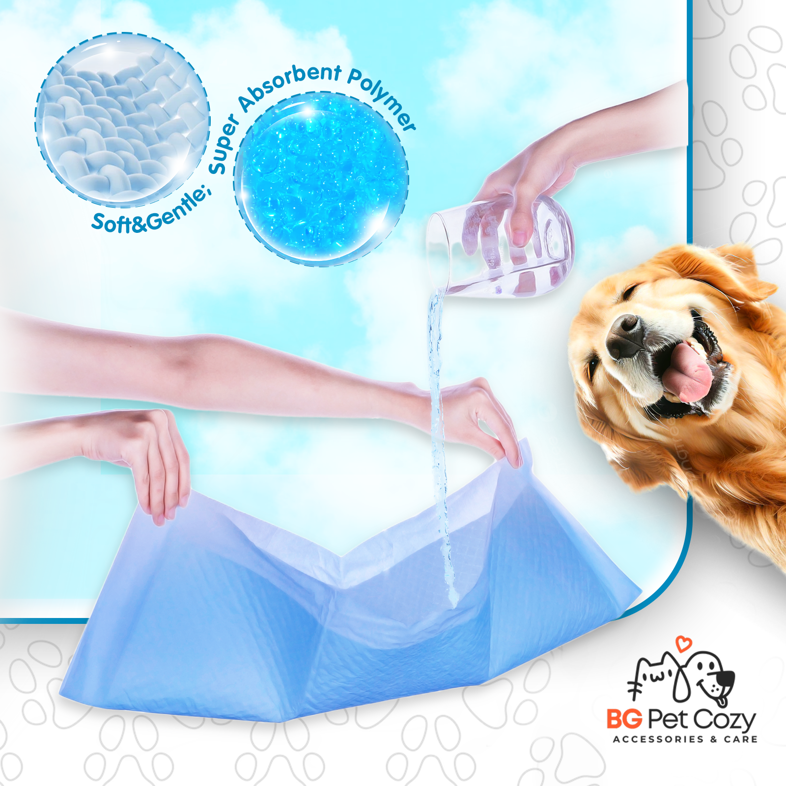 5-Layer Pee Pad - Ultra-Fast Absorption, Leak-Proof, Perfect for Training Puppies and Medium Dogs!