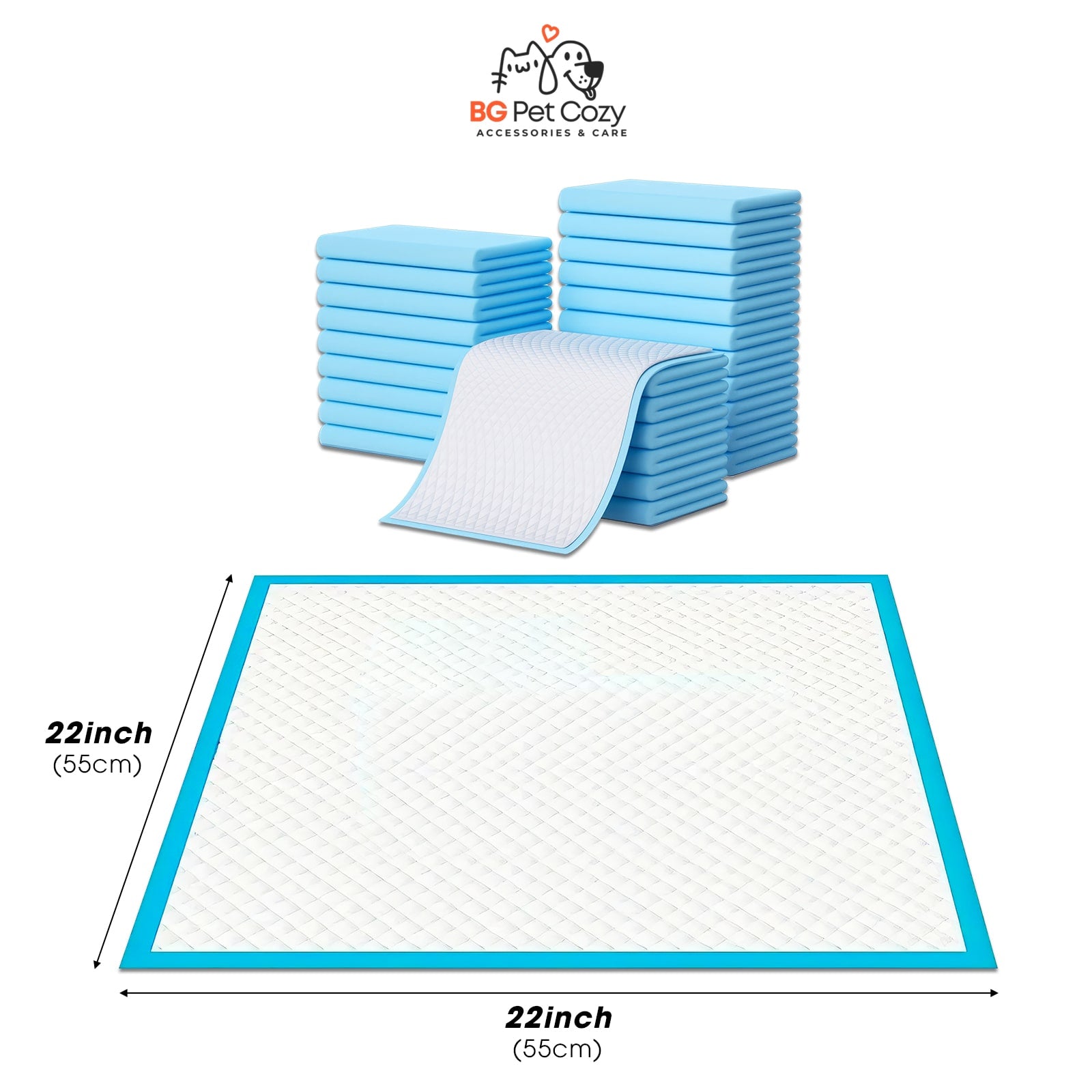 5-Layer Pee Pad - Ultra-Fast Absorption, Leak-Proof, Perfect for Training Puppies and Medium Dogs!