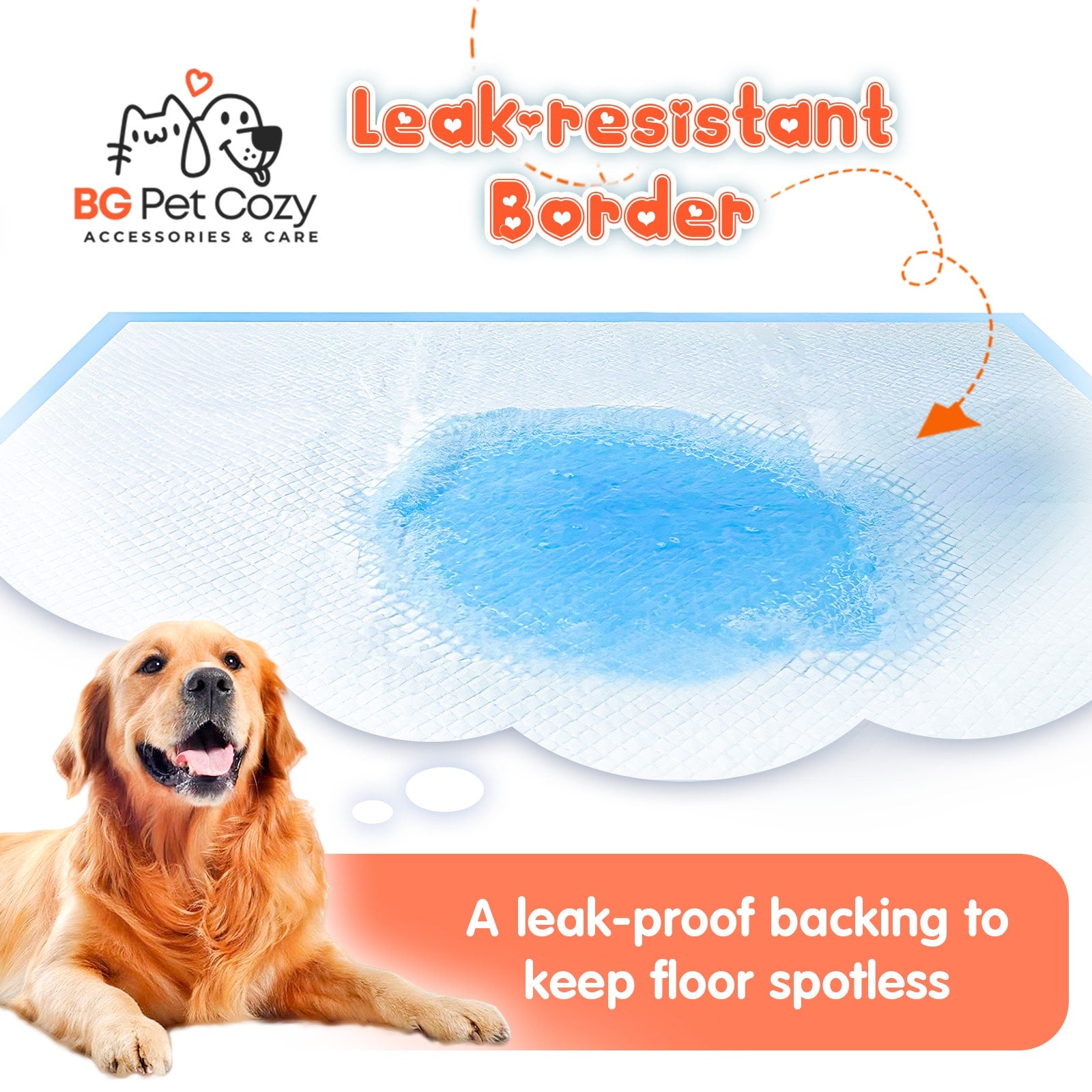 5-Layer Pee Pad - Ultra-Fast Absorption, Leak-Proof, Perfect for Training Puppies and Medium Dogs!