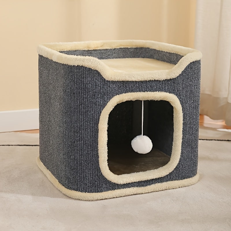 Modern Multi-Level Cat Villa - Cozy, Durable Cat House with Sisal Scratching Post - The Perfect Haven for Cats in Every Season