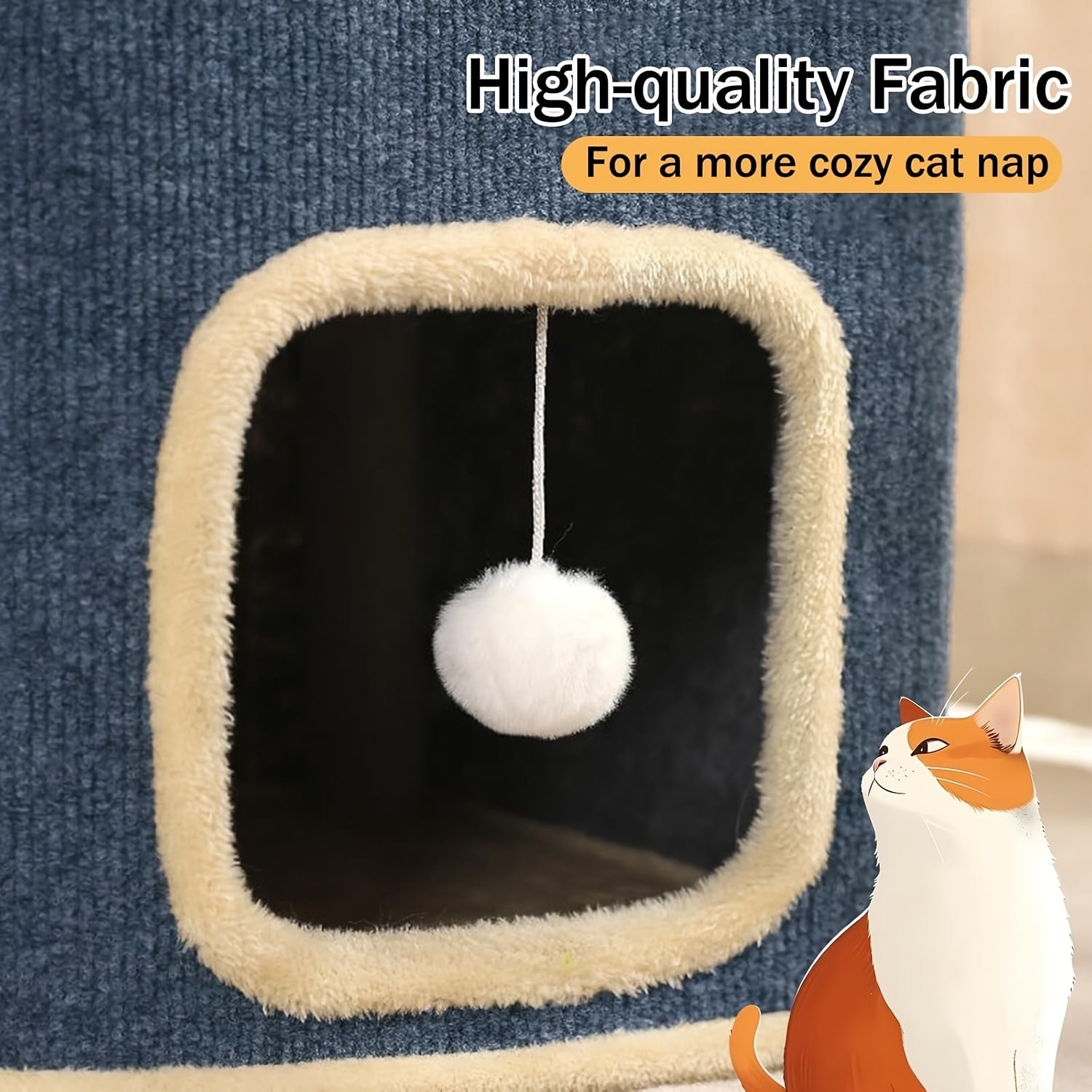 Modern Multi-Level Cat Villa - Cozy, Durable Cat House with Sisal Scratching Post - The Perfect Haven for Cats in Every Season