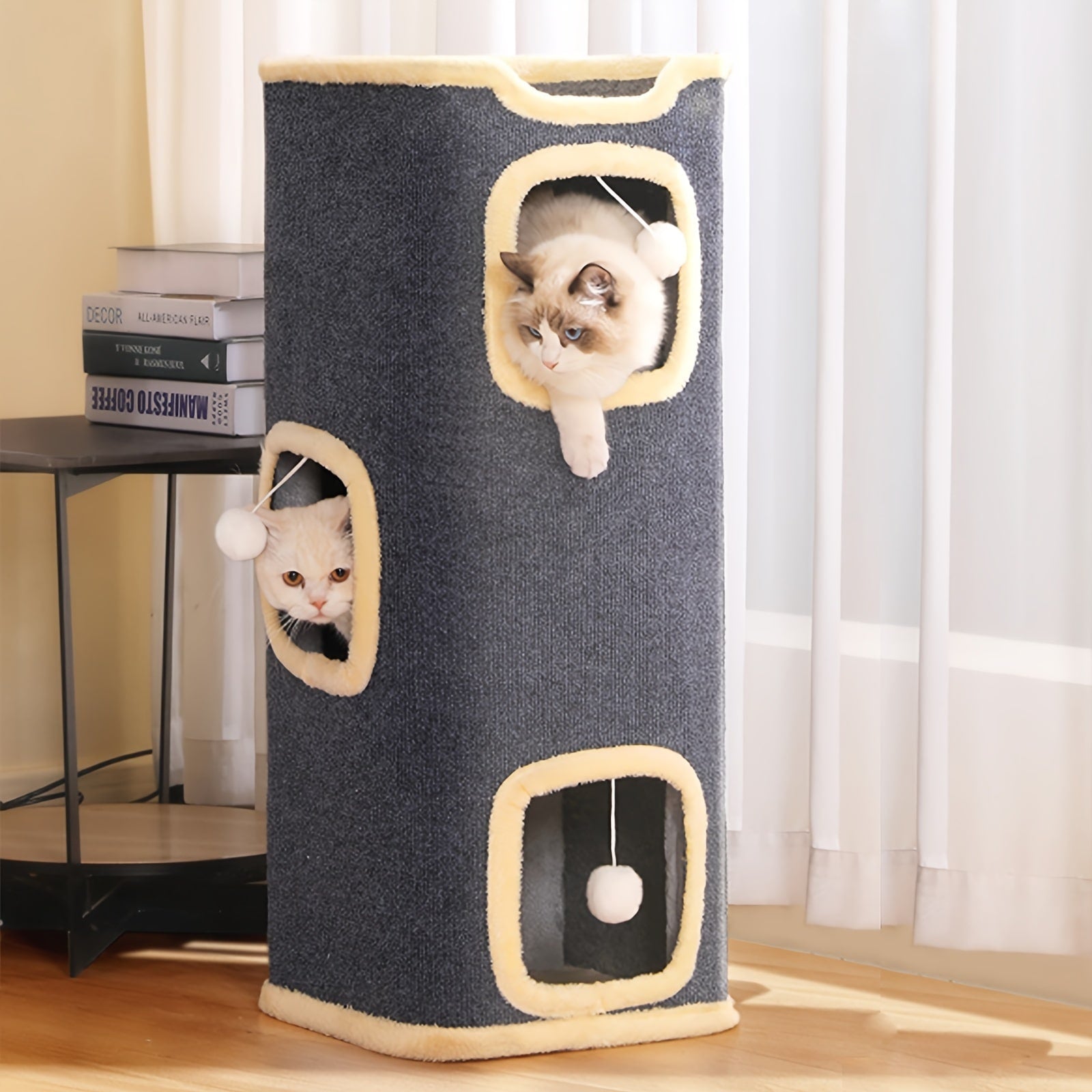 Modern Multi-Level Cat Villa - Cozy, Durable Cat House with Sisal Scratching Post - The Perfect Haven for Cats in Every Season